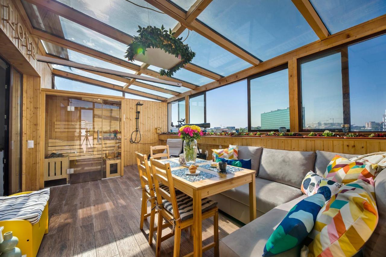 Bucharest Penthouse With Sauna And Terrace Ngoại thất bức ảnh
