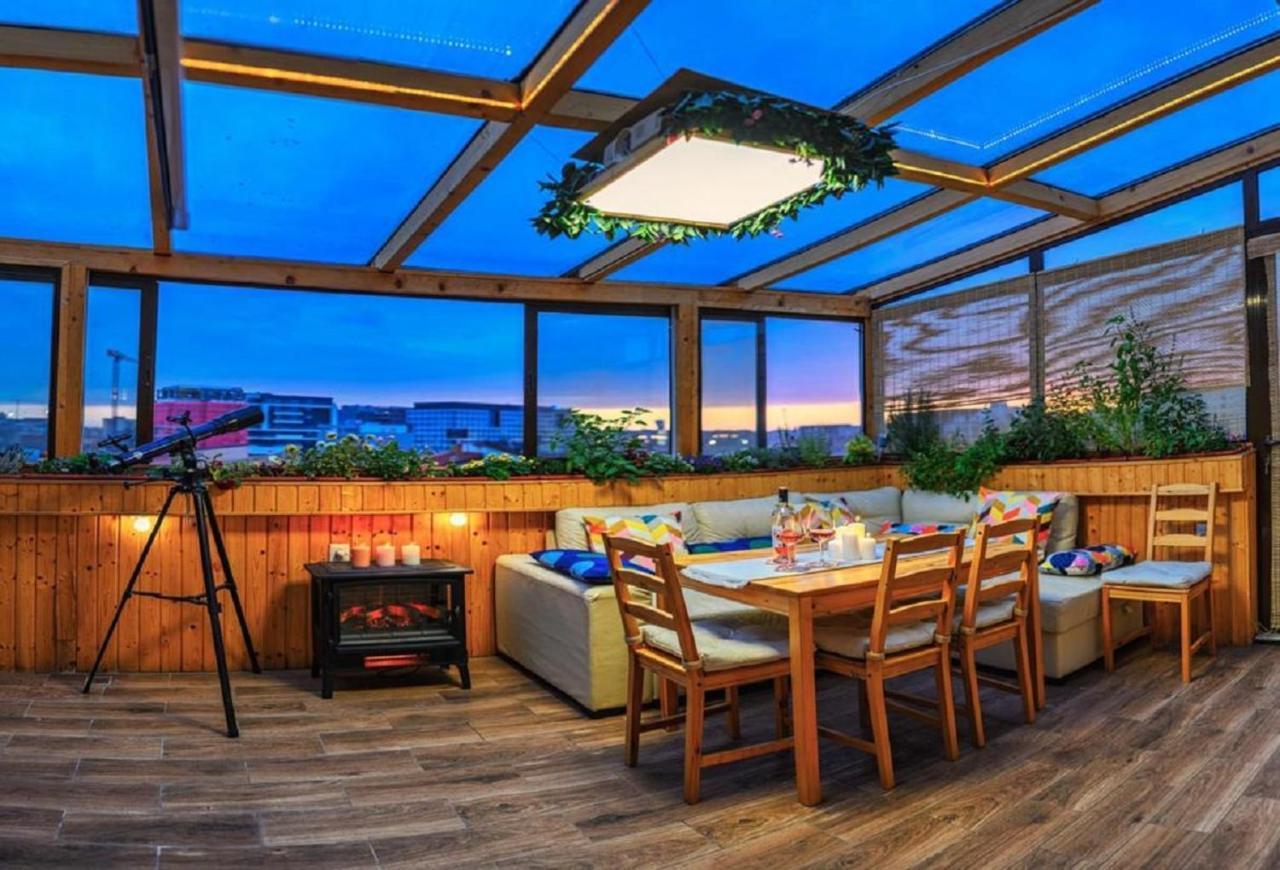 Bucharest Penthouse With Sauna And Terrace Ngoại thất bức ảnh
